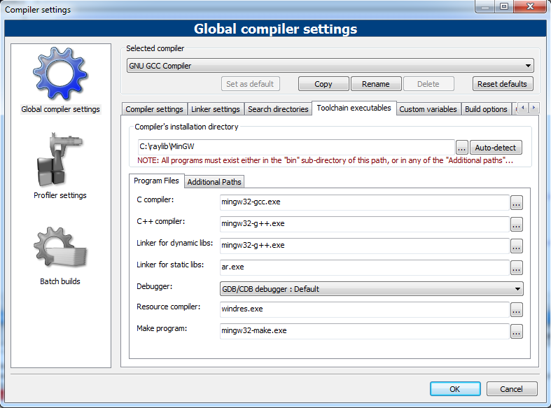 Compiler Settings